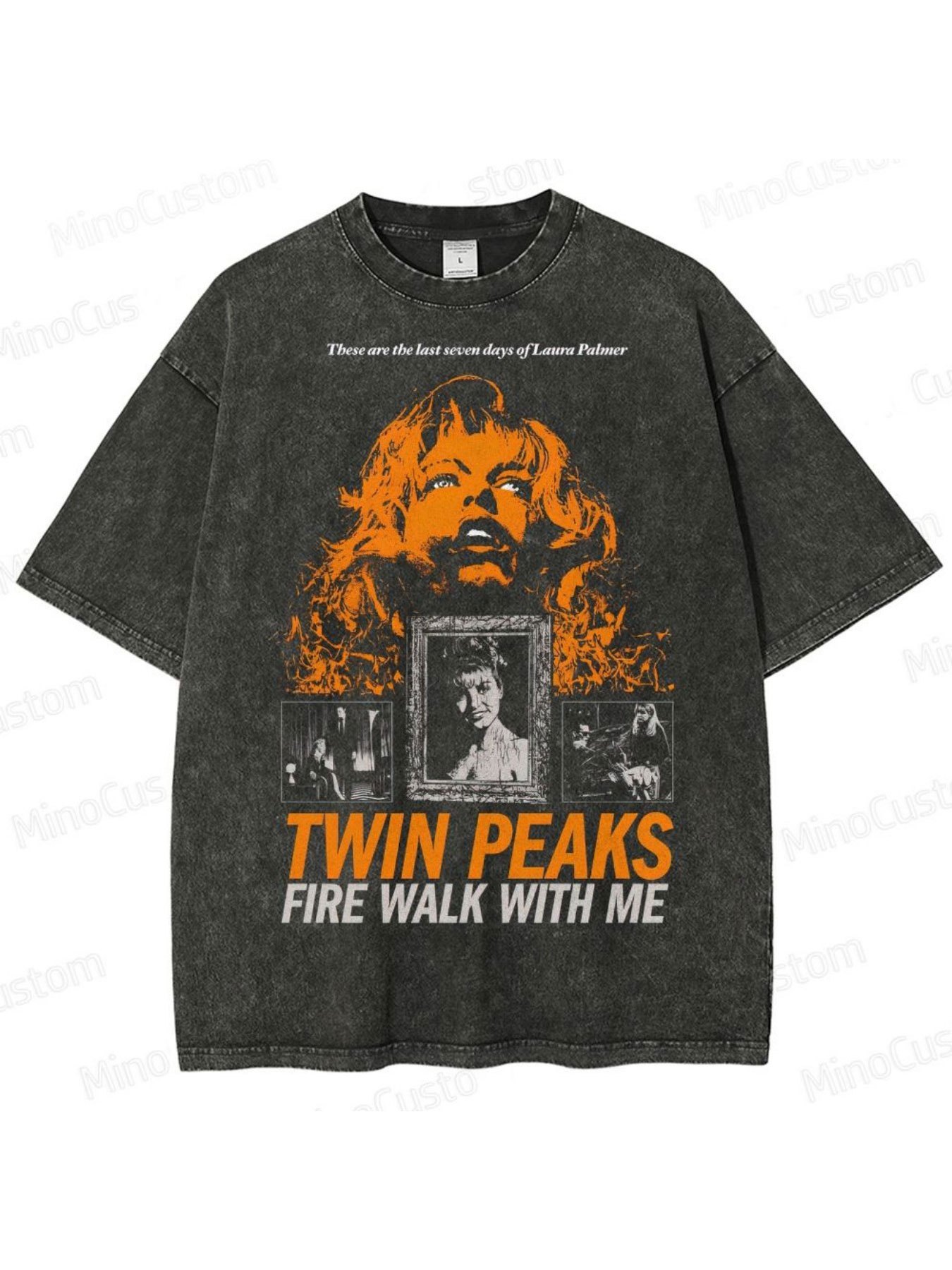 Streetwear Brand Quotes - Herenshirt van gewassen katoen, streetwear-merk, met