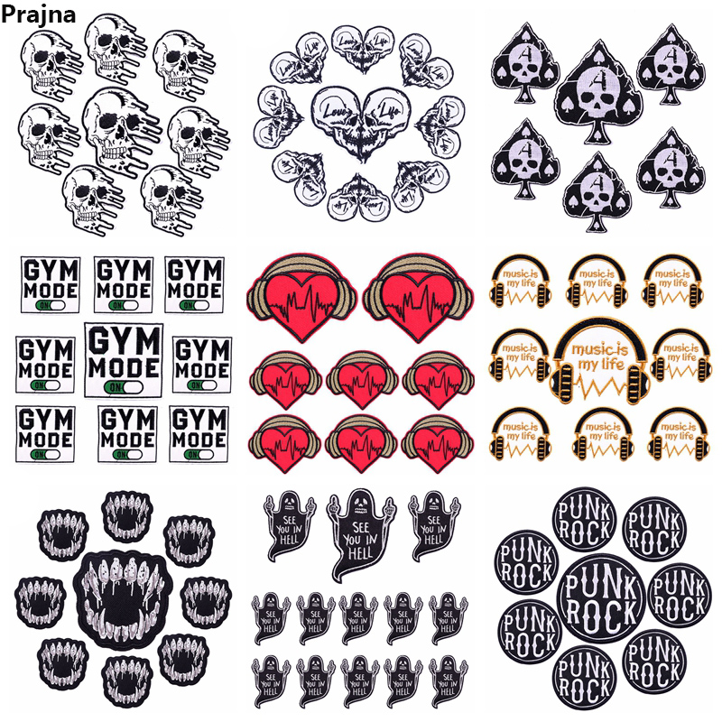 Streetwear Brand Stickers - 10 Stks/partijen Rock Stijl Borduurwerk Patch