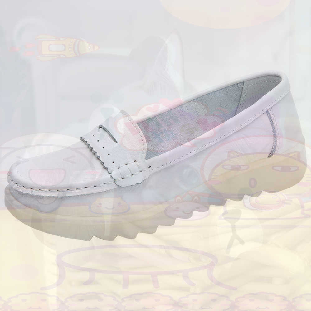 Streetwear Brand Collection - Mocassin Rijden Tienersneakers Skateboarden Damesschoenen Zilver