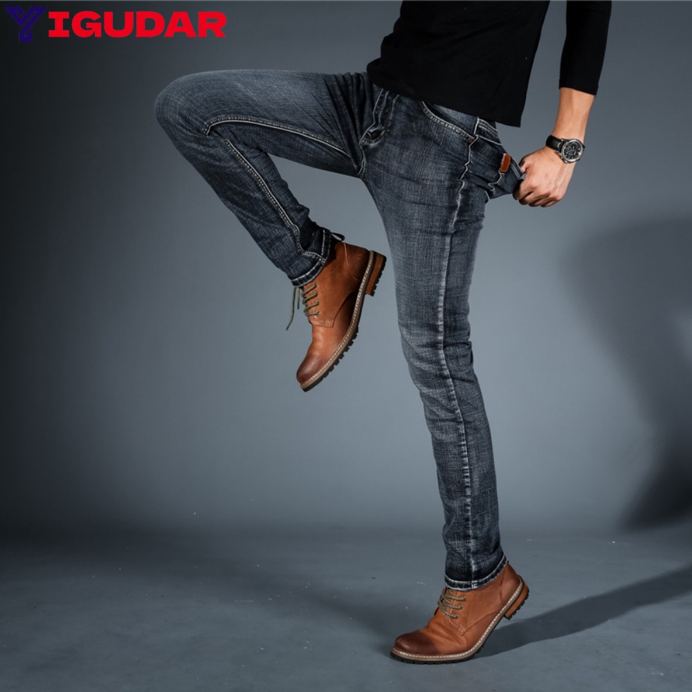 Streetwear Brand Jeans - Mode minimalistische stretch jeans heren skinny