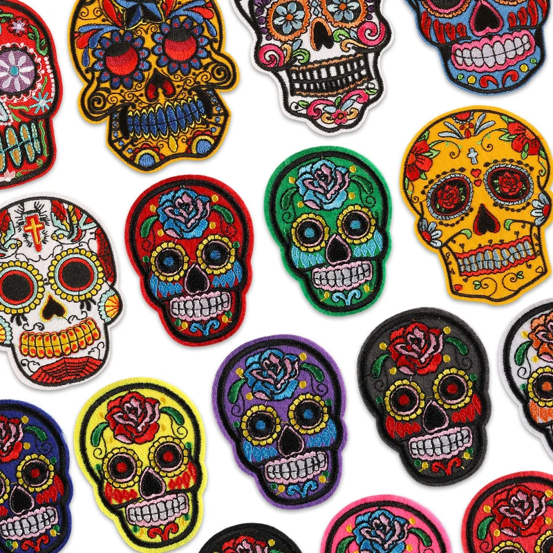 Streetwear Brand Stickers - Patch Rock Thermocollant Punk Schedel Met