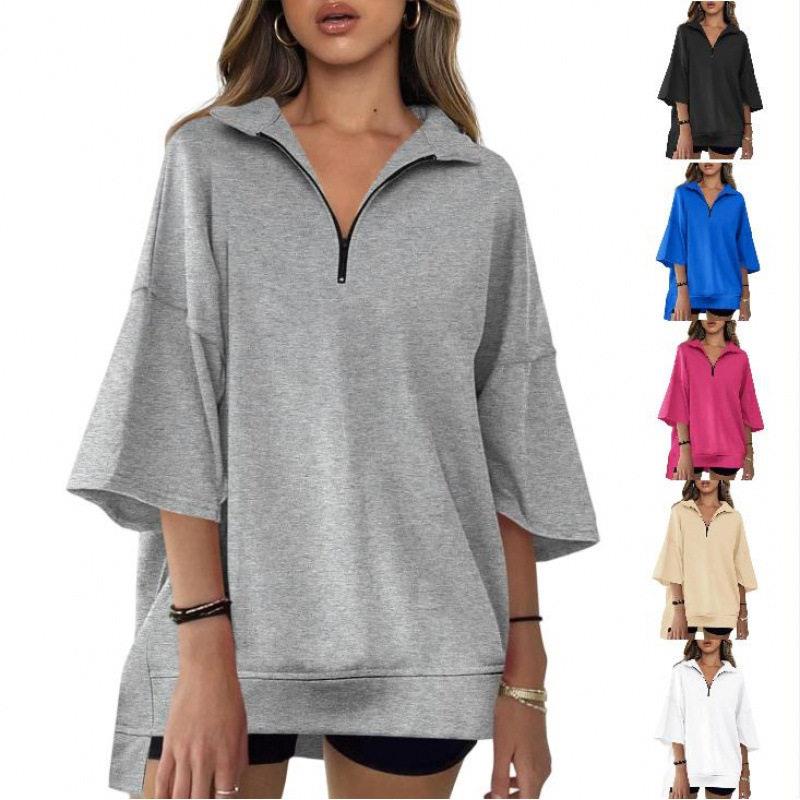Streetwear Brand Collection - Lange V-hals dames sweatshirt casual sportkledingset