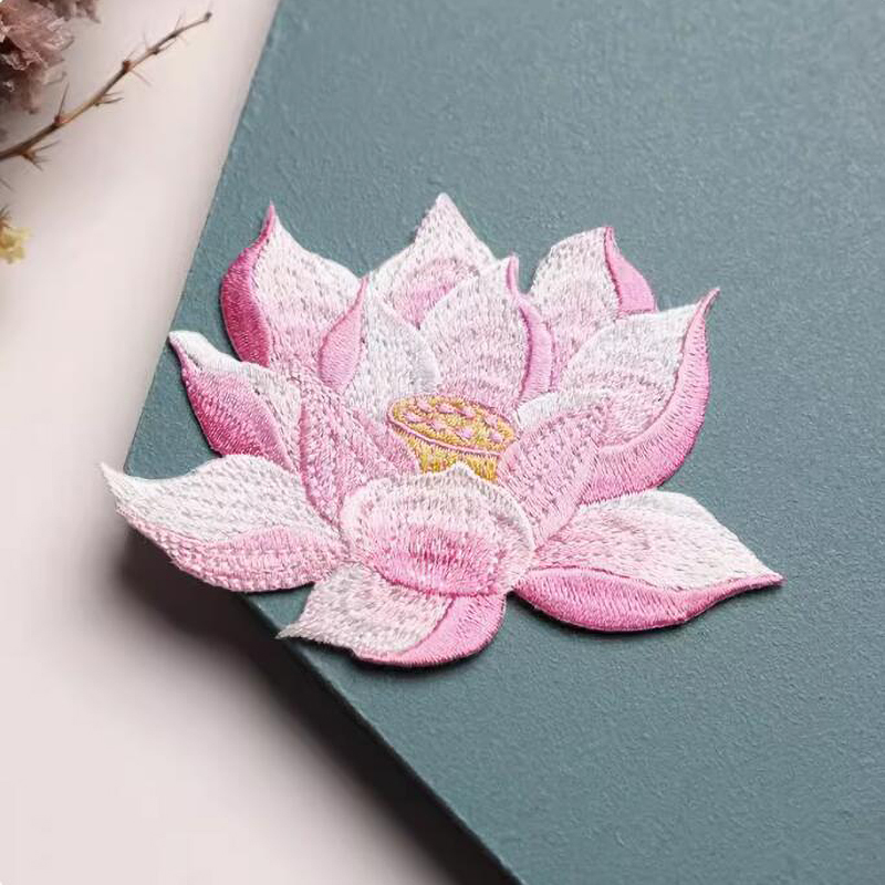 Streetwear Brand Stickers - 1Pc Roze Lotus Bloem Patch Voor