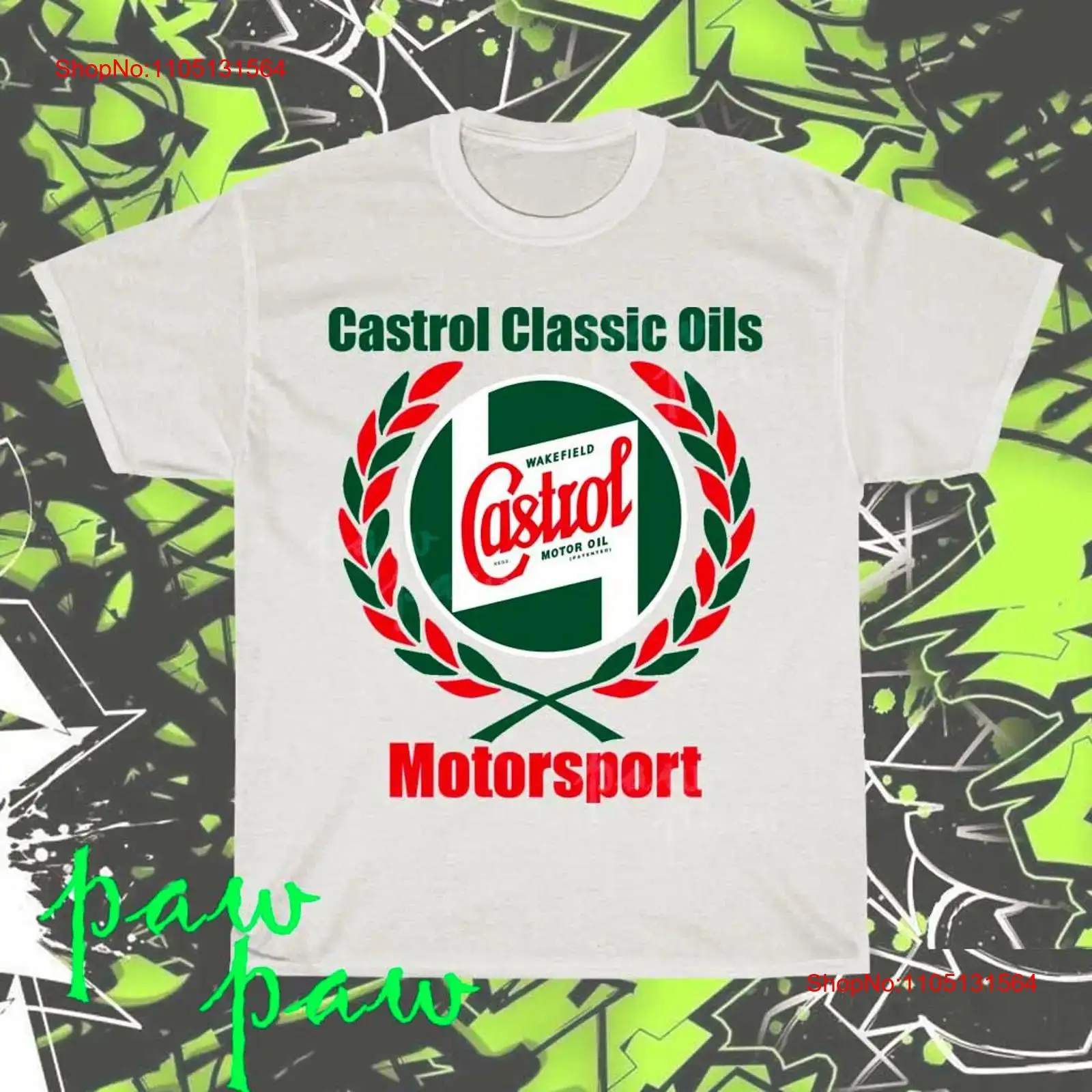 Streetwear Brand Graphic Designer - Gloednieuw Castrol Oil Logo Amerikaans T-shirt