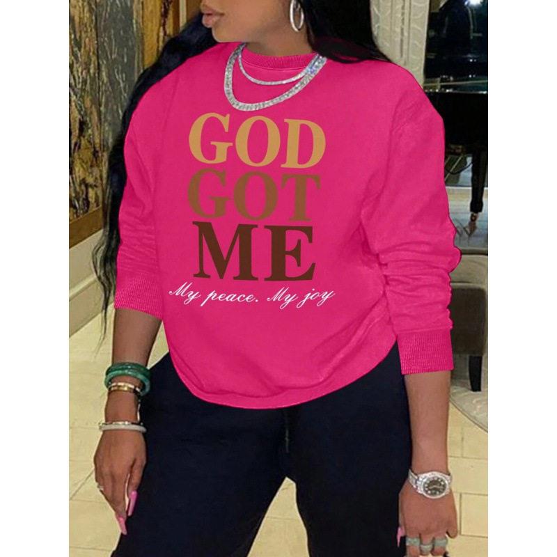 Streetwear Brand Collection - Letterprint Hoodie Dames Casual Sportkleding Set