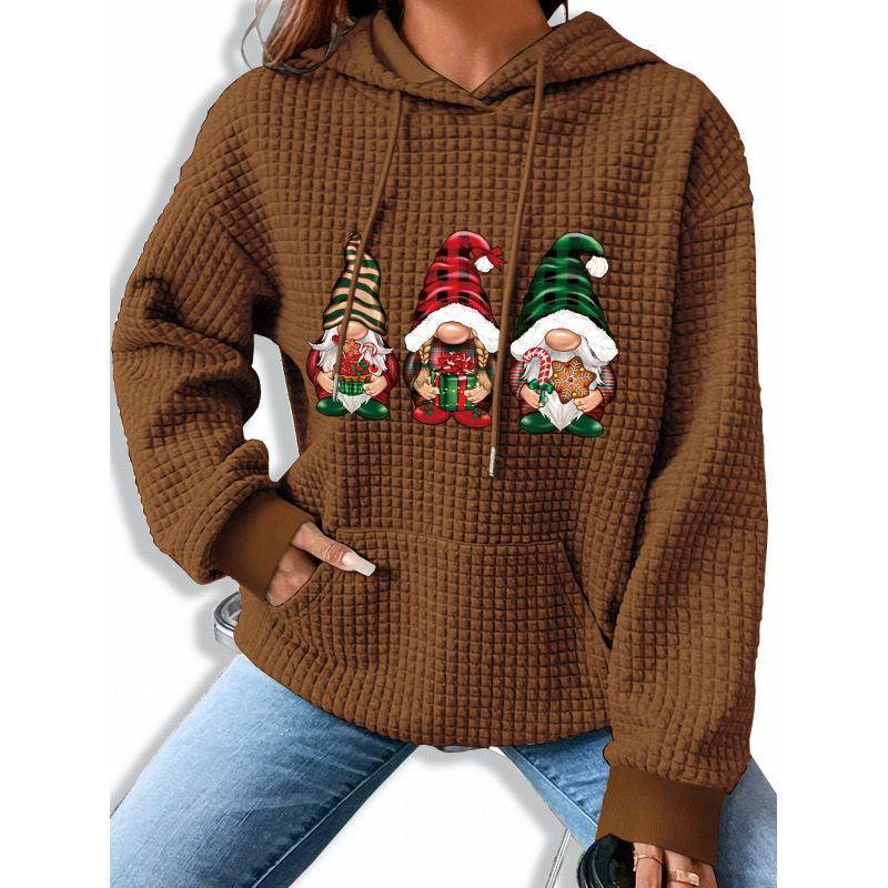 Kerstprint Hoodie Dames Casual - Streetwear Brand Collection recensie en prijs
