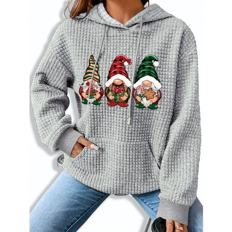Kerstprint Hoodie Dames Casual - Streetwear Brand Collection recensie en prijs