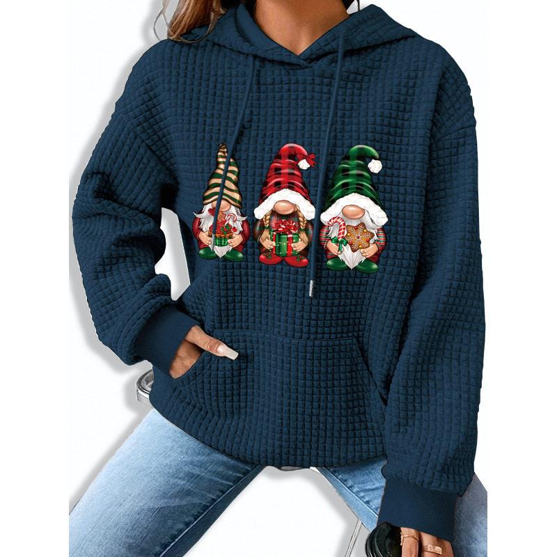 Kerstprint Hoodie Dames Casual - Streetwear Brand Collection recensie en prijs
